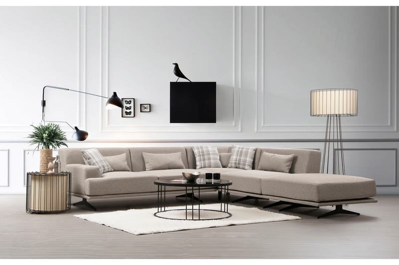 Sanroman Chaiselongsofa - Beige - Møbler - Sofaer - Sofa med chaiselong