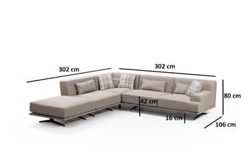 Sanroman Chaiselongsofa - Beige - Møbler - Sofaer - Sofa med chaiselong