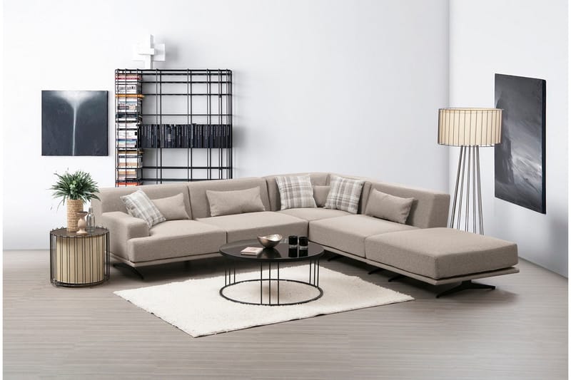 Sanroman Chaiselongsofa - Beige - Møbler - Sofaer - Sofa med chaiselong