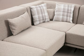Sanroman Venstrevendt L-formet Sofa med Chaiselong 302 cm i Stof - Beige - Møbler - Sofaer - Sofa med chaiselong