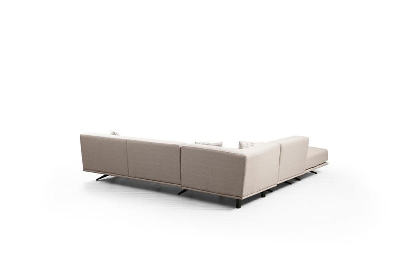 Sanroman Venstrevendt L-formet Sofa med Chaiselong 302 cm i Stof - Beige - Møbler - Sofaer - Sofa med chaiselong