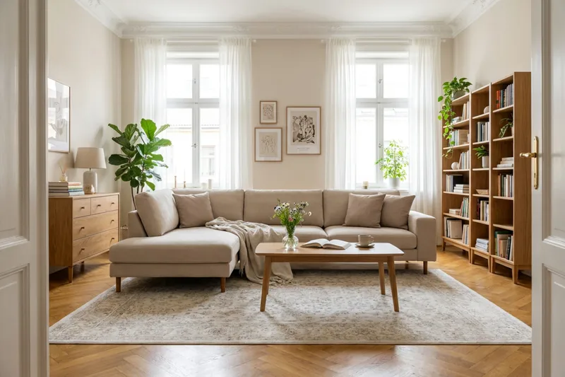 Scandi Deep 4-personers sofa med chaiselong venstre i stof - Møbler - Sofaer - Sofa med chaiselong