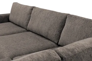 Scandi Dyb 4-personers sofa med højrevendt chaiselong i chenille - Grå - Møbler - Sofaer - Sofa med chaiselong