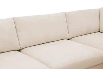 Scandi Dyb 4-personers sofa med højrevendt chaiselong i Jernbanefløjl - Beige - Møbler - Sofaer - Sofa med chaiselong
