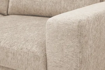 Scandi Dyb 4-personers sofa med venstrevendt chaiselong i chenille - Beige - Møbler - Sofaer - Sofa med chaiselong