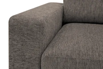 Scandi Dyb 4-personers sofa med højrevendt chaiselong i chenille - Grå - Møbler - Sofaer - Sofa med chaiselong