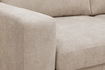 Scandi Dyb 4-personers sofa med højrevendt chaiselong i stof - Beige - Møbler - Sofaer - Sofa med chaiselong