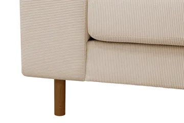 Scandi Dyb 4-personers sofa med højrevendt chaiselong i Jernbanefløjl - Beige - Møbler - Sofaer - Sofa med chaiselong