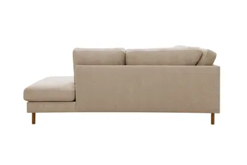 Scandi Dyb 4-personers sofa med højrevendt chaiselong i stof - Beige - Møbler - Sofaer - Sofa med chaiselong