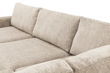 Scandi Dyb 4-personers sofa med højrevendt chaiselong i chenille - Beige - Møbler - Sofaer - Sofa med chaiselong
