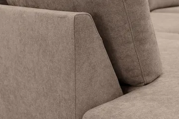 Scandi Dyb 4-personers sofa med venstrevendt chaiselong i stof - Mørkebrun - Møbler - Sofaer - Sofa med chaiselong