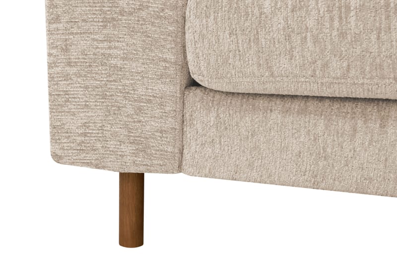 Scandi Dyb 4-personers sofa med højrevendt chaiselong i chenille - Beige - Møbler - Sofaer - Sofa med chaiselong