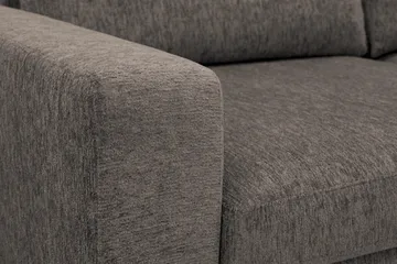 Scandi Dyb 4-personers sofa med højrevendt chaiselong i chenille - Grå - Møbler - Sofaer - Sofa med chaiselong
