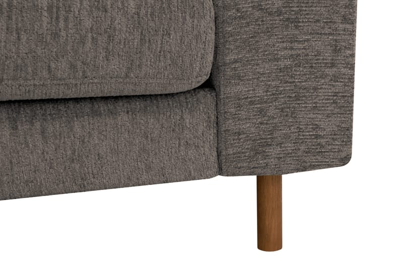 Scandi Dyb 4-personers sofa med venstrevendt chaiselong i chenille - Grå - Møbler - Sofaer - Sofa med chaiselong