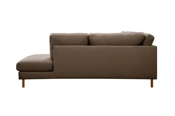 Scandi Dyb 4-personers sofa med højrevendt chaiselong i Jernbanefløjl - Brun - Møbler - Sofaer - Sofa med chaiselong