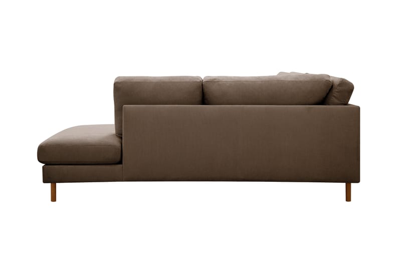 Scandi Dyb 4-personers sofa med højrevendt chaiselong i Jernbanefløjl - Brun - Møbler - Sofaer - Sofa med chaiselong