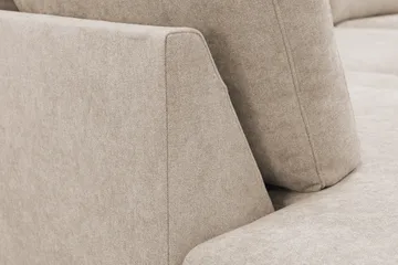 Scandi Dyb 4-personers sofa med venstrevendt chaiselong i stof - Beige - Møbler - Sofaer - Sofa med chaiselong