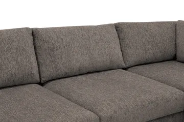 Scandi Dyb 4-personers sofa med højrevendt chaiselong i chenille - Grå - Møbler - Sofaer - Sofa med chaiselong