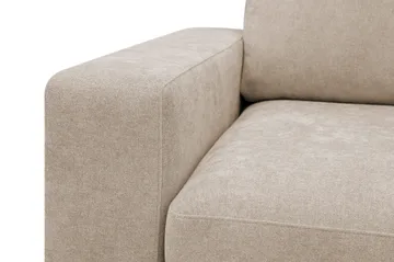 Scandi Dyb 4-personers sofa med højrevendt chaiselong i stof - Beige - Møbler - Sofaer - Sofa med chaiselong
