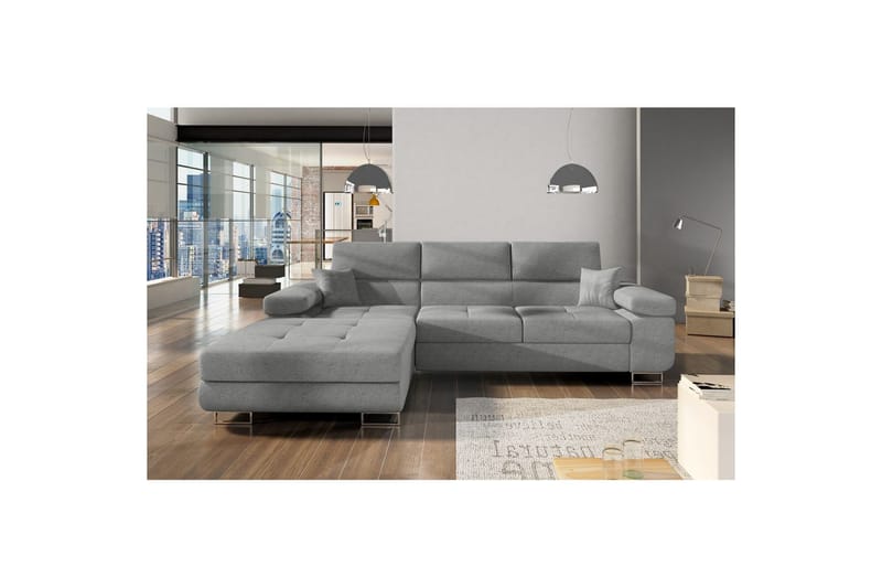 Sektionssofa Eltap Armando 289x85x203 cm - Gusto 88, Grå, Venstre - Møbler - Sofaer - Sofa med chaiselong