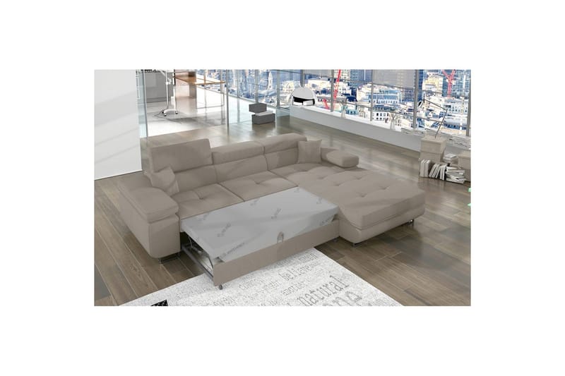 Sektionssofa Eltap Armando 289x85x203 cm - Jarell 20, Beige, Højre - Møbler - Sofaer - Sofa med chaiselong