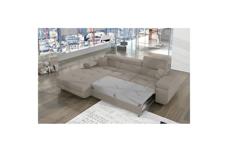 Sektionssofa Eltap Armando 289x85x203 cm - Jarell 20, Beige, Venstre - Møbler - Sofaer - Sofa med chaiselong