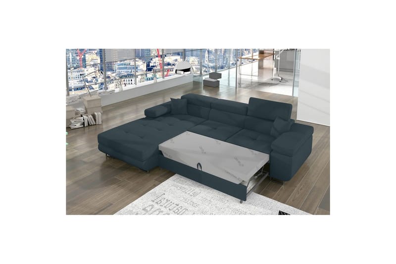 Sektionssofa Eltap Armando 289x85x203 cm - Jarell 38, Blå, Venstre - Møbler - Sofaer - Sofa med chaiselong
