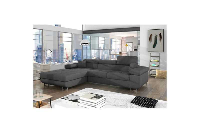 Sektionssofa Eltap Armando 289x85x203 cm - Sawana 21, Grå, Venstre - Møbler - Sofaer - Sofa med chaiselong
