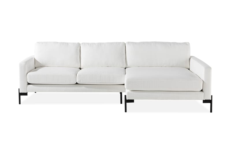 Skonsam Chaiselongsofa Højre - Hvid - Sofa med chaiselong - 4 personers sofa med chaiselong