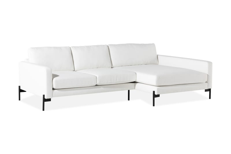 Skonsam Chaiselongsofa Højre - Hvid - Sofa med chaiselong - 4 personers sofa med chaiselong