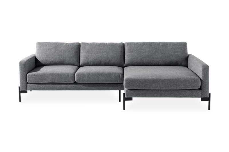 Skonsam Chaiselongsofa Højre - Mørkegrå - Sofa med chaiselong - 4 personers sofa med chaiselong