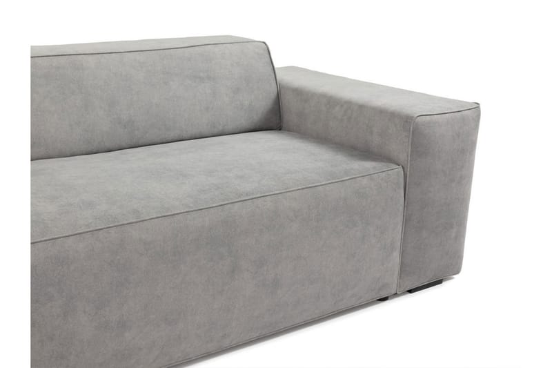 Slucajno 6-Pers. Sofa Højre - Lysegrå - Sofa med chaiselong - 4 personers sofa med chaiselong - Velour sofaer