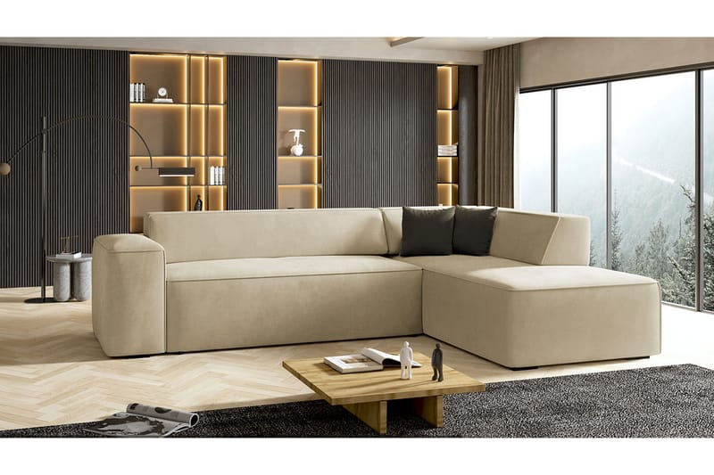 Slucajno 6-Pers. Sofa Venstre - Beige - Møbler - Sofaer - Sofa med chaiselong