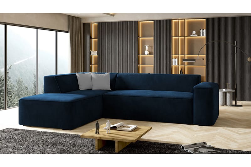 Slucajno 6-Pers. Sofa Venstre - Blå - Møbler - Sofaer - Sofa med chaiselong