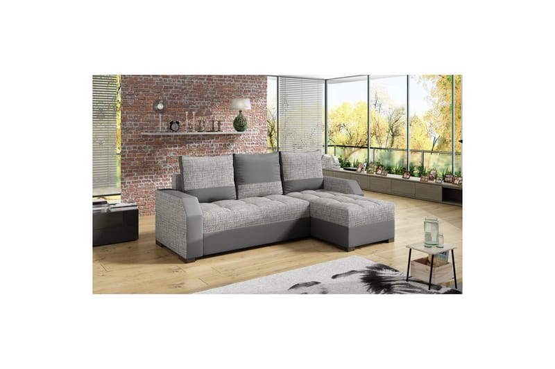 Sofa Eltap Aris 250x90 x150 cm - Berlin 01, Blød 29, Grå - Møbler - Sofaer - Sofa med chaiselong