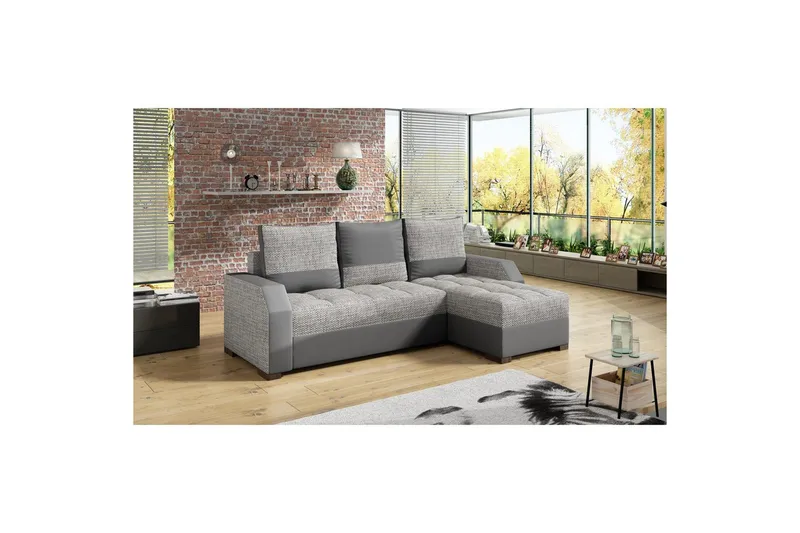 Sofa Eltap Aris 250x90 x150 cm, Berlin 01, Blød 29, Grå