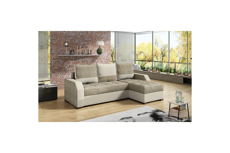 Sofa Eltap Aris 250x90 x150 cm - Berlin 03, Blød 33, Beige - Møbler - Sofaer - Sofa med chaiselong