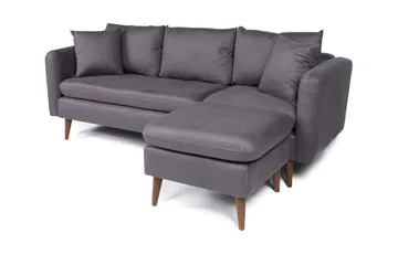 Sofiko Chaiselongsofa Højre - Antracit/Natur - Møbler - Sofaer - Sofa med chaiselong