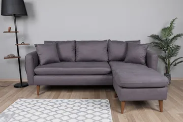 Sofiko Chaiselongsofa Højre - Antracit/Natur - Møbler - Sofaer - Sofa med chaiselong