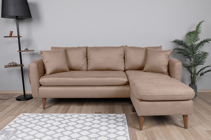 Sofiko Chaiselongsofa Højre - Brun/Natur - Møbler - Sofaer - Sofa med chaiselong