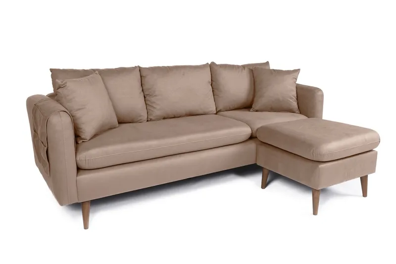Sofiko Chaiselongsofa Højre - Brun/Natur - Møbler - Sofaer - Sofa med chaiselong