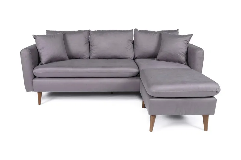 Sofiko Chaiselongsofa Højre - Grå/Natur - Møbler - Sofaer - Sofa med chaiselong
