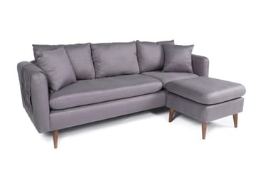 Sofiko Chaiselongsofa Højre - Grå/Natur - Møbler - Sofaer - Sofa med chaiselong