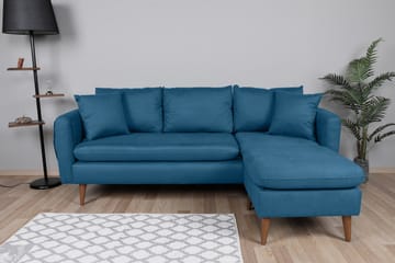 Sofiko Chaiselongsofa Højre - Mørkeblå/Natur - Møbler - Sofaer - Sofa med chaiselong