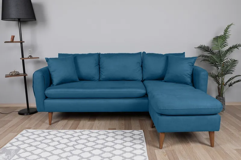 Sofiko Chaiselongsofa Højre - Mørkeblå/Natur - Møbler - Sofaer - Sofa med chaiselong