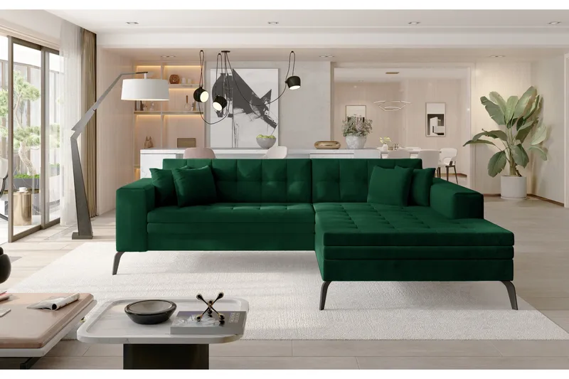 Solangis Chaiselongsofa Højre, Grøn