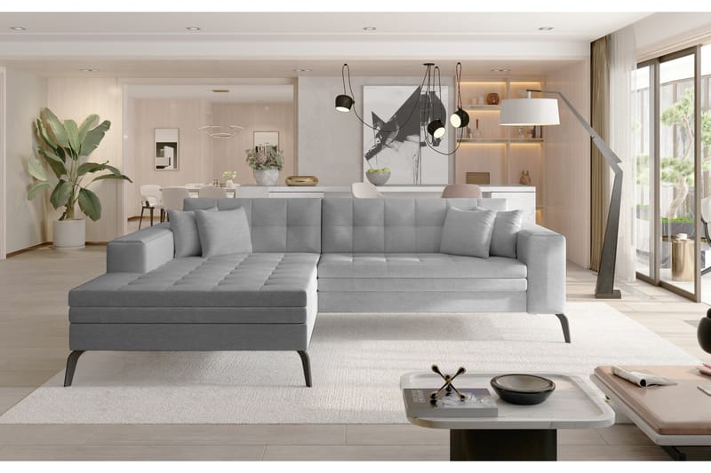 Solangis Chaiselongsofa Venstre - Grå - Møbler - Sofaer - Sofa med chaiselong