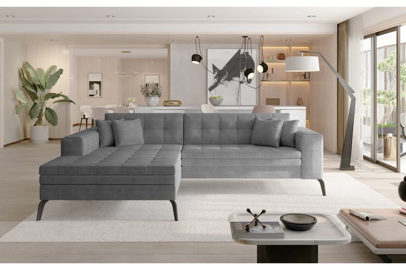 Solangis Chaiselongsofa Venstre - Grå - Møbler - Sofaer - Sofa med chaiselong