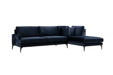 Stacker Hjørnesofa med Chaiselong Højre - Blå - Møbler - Sofaer - Sofa med chaiselong