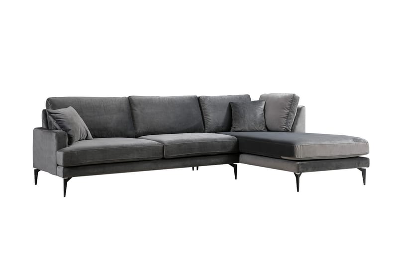 Stacker Hjørnesofa med Chaiselong Højre - Sort - Møbler - Sofaer - Sofa med chaiselong